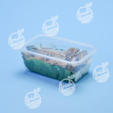กล่องอาหาร PP ใส 750 ml + ฝา (D-1000) (ยกลัง 300 ชิ้น)